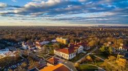 Aerial view of campus