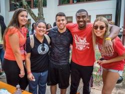 Students posing at opening day