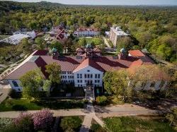 Aerial shot of campus