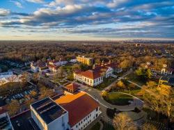 Alternate aerial view of the campus.