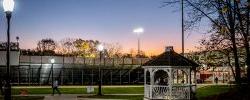 Photo of campus in the evening.